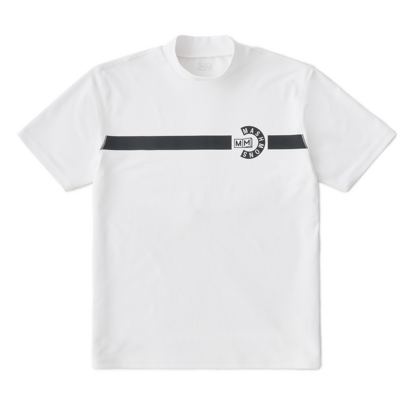Short sleeve Line Mock neck