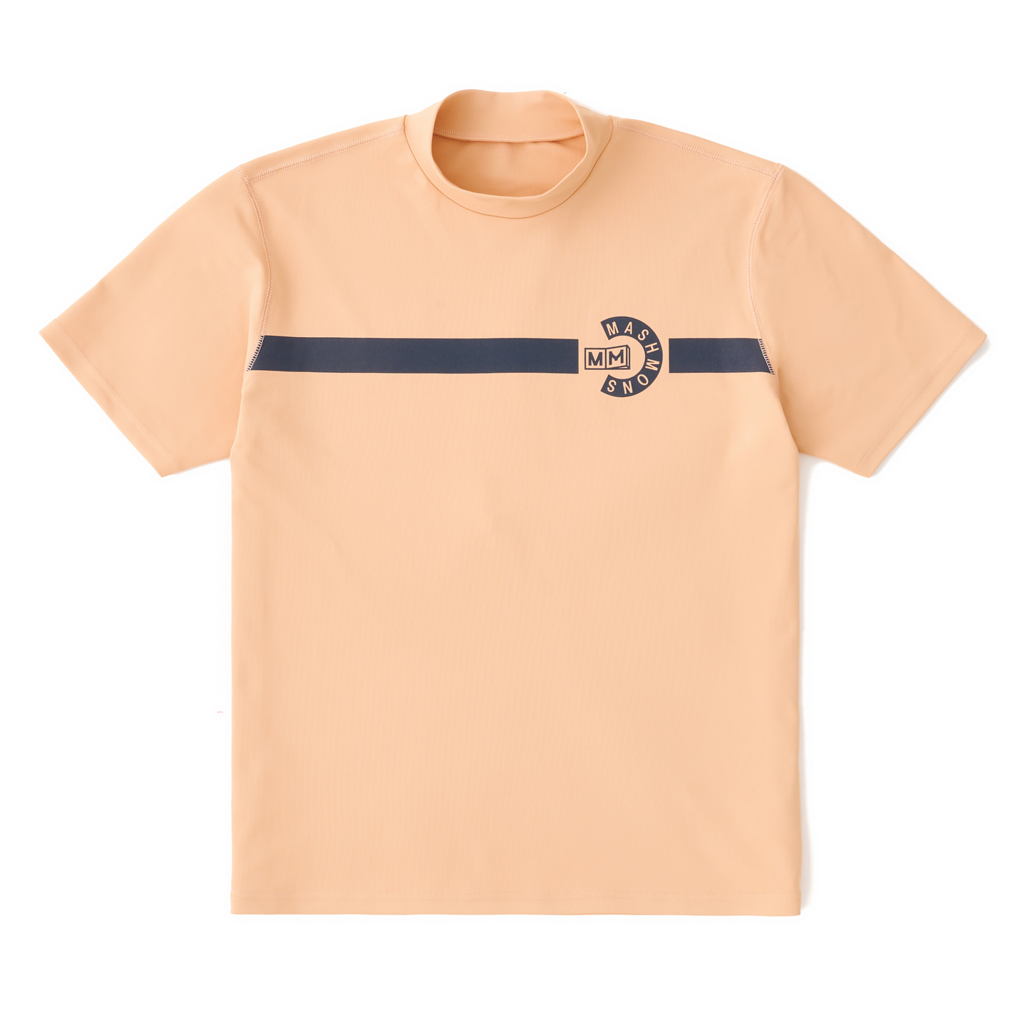 Short sleeve Line Mock neck