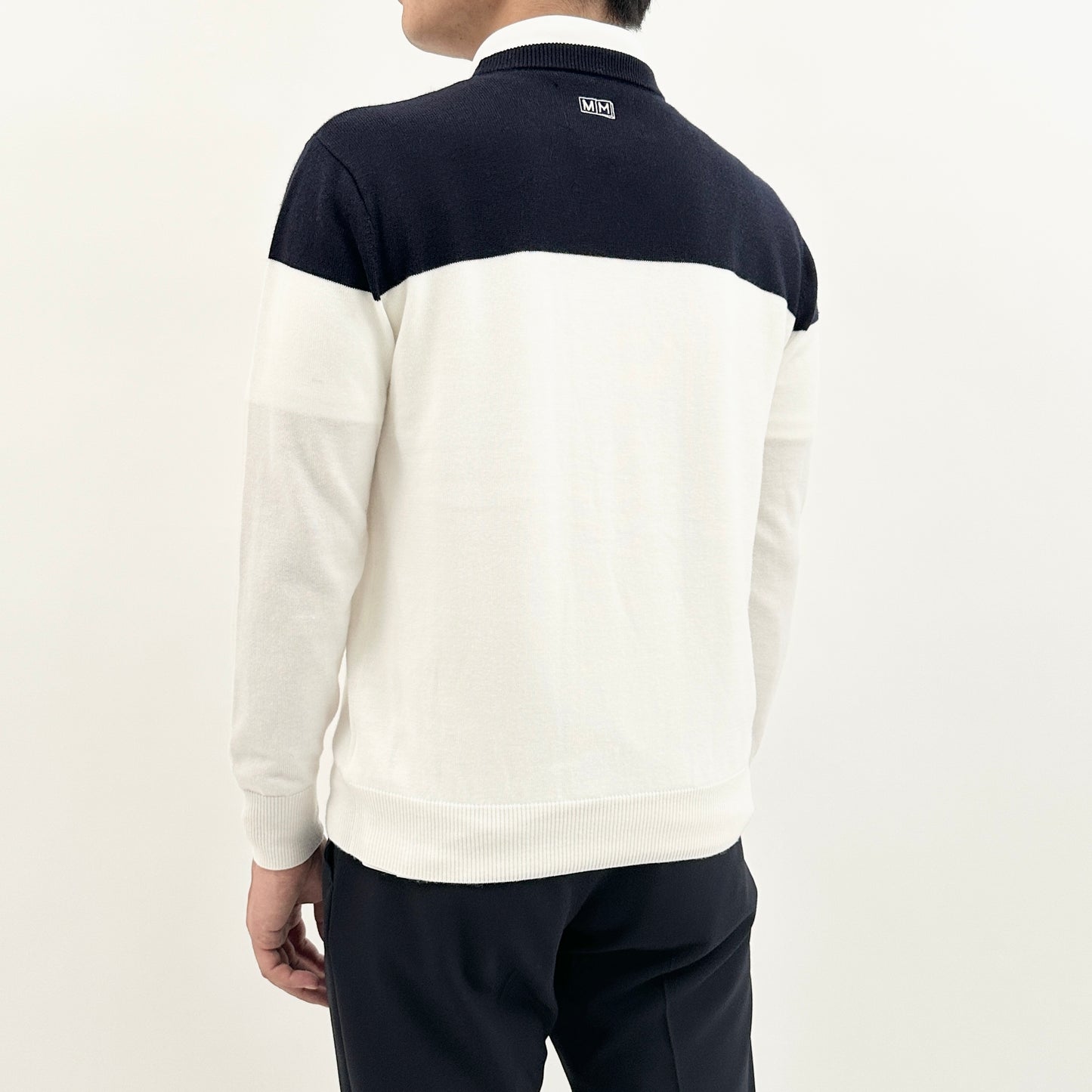 Bicolor border Pullover