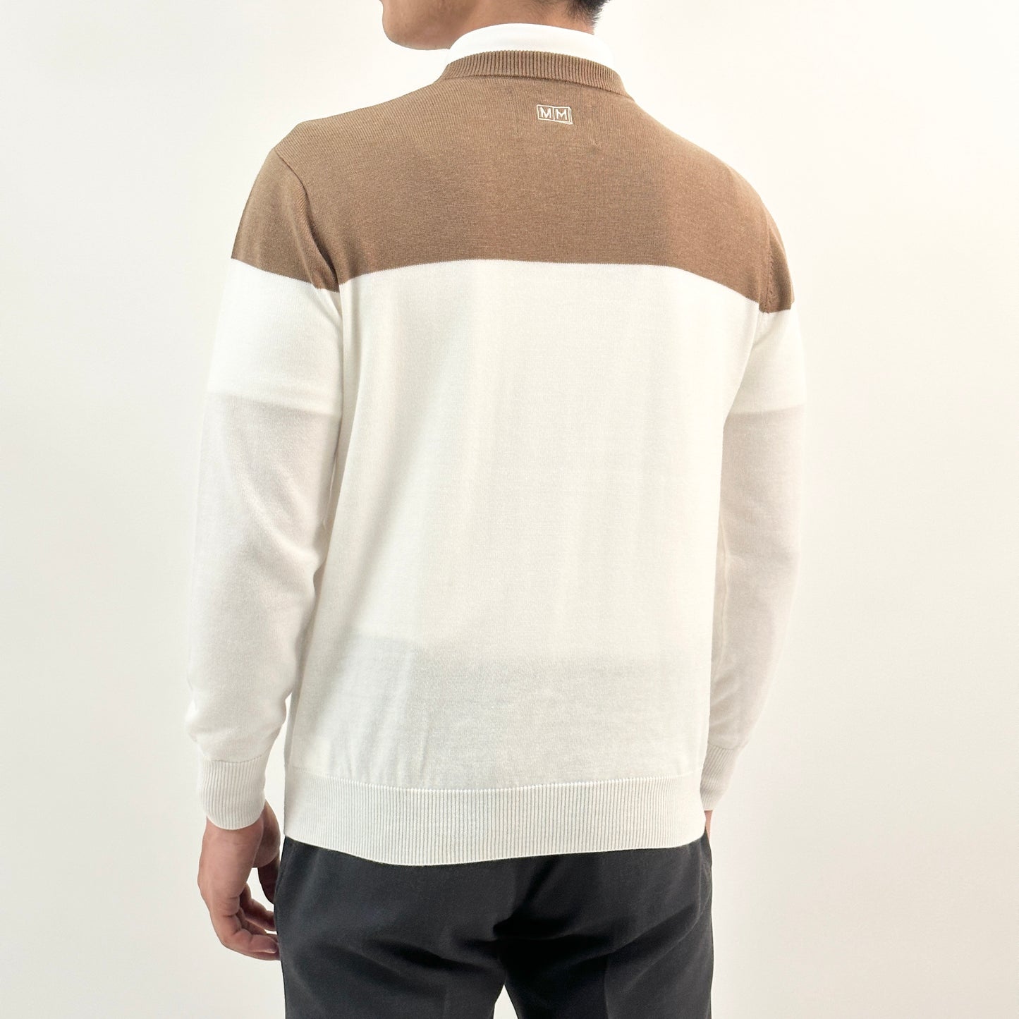 Bicolor border Pullover